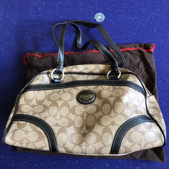 Brown Coach satchel bag - Picture 1 of 5
